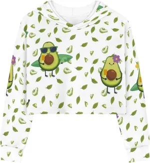 Girls Crop Tops Kids Fruit Print Lightweight Loose Fashion Hoodies Long Sleeve Soft Athletic Sweatshirt for Sports