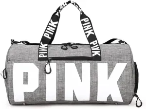 Gym Bag for Women Men, Duffle Shoulder Bags Sports Tote Bags, Waterproof Weekend Bags for Travel, Hiking, Workouts, Perfect for Mom's Gifts(White), Grey-1