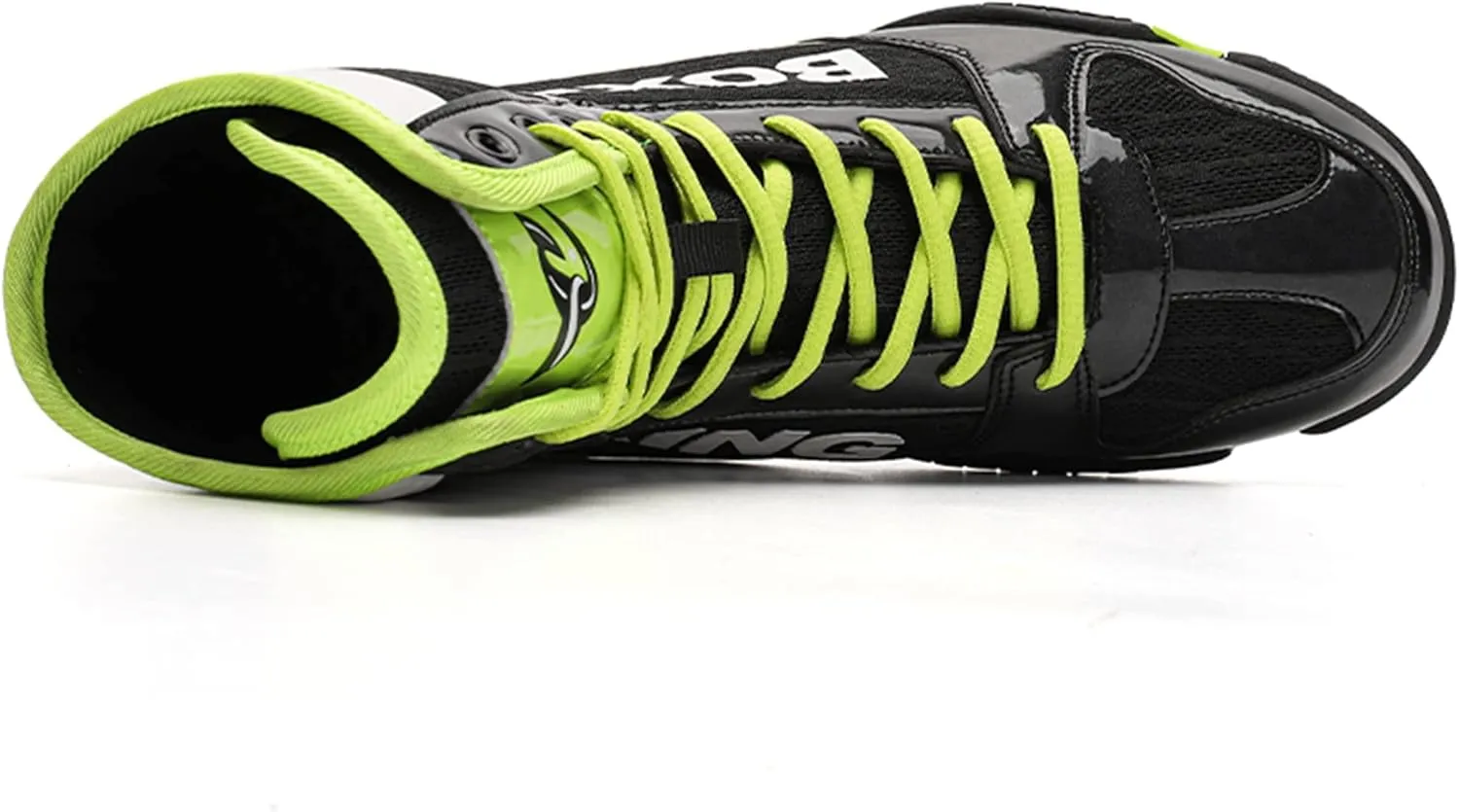 High Top Boxing Boots, Rubber Sole Wrestling Shoes Unisex Kickboxing Sparring Boxers Trainers Breathable Bodybuilding Boots