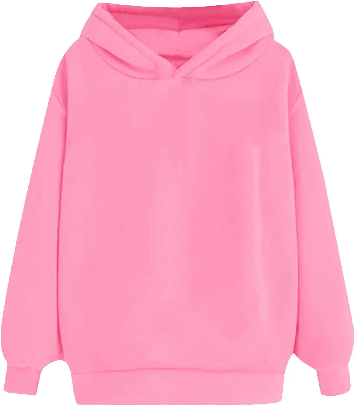 Hoodies For Women Long Sleeve Crew Neck Sweater Loose Pullover Tops Casual Comfy Fall Fashion Outfits Clothes 2024