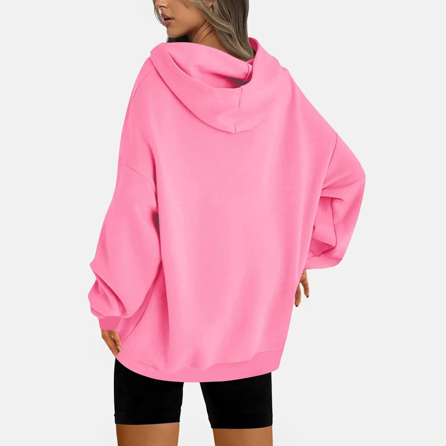 Hoodies For Women Long Sleeve Crew Neck Sweater Loose Pullover Tops Casual Comfy Fall Fashion Outfits Clothes 2024