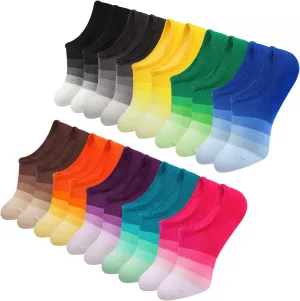 IDEGG No Show Socks Women 10 Pairs Low Cut Anti-Slid Novelty Athletic Casual Invisible Liner Socks