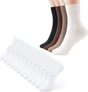 IDEGG Women and men socks for 6 Pairs no show and 4 Pairs crew socks