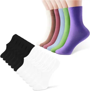 IDEGG Women and men socks for 6 Pairs no show and 6 Pairs crew socks