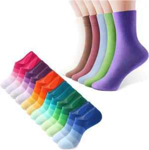 IDEGG Women and men socks for 6 Pairs no show and 6 Pairs crew socks