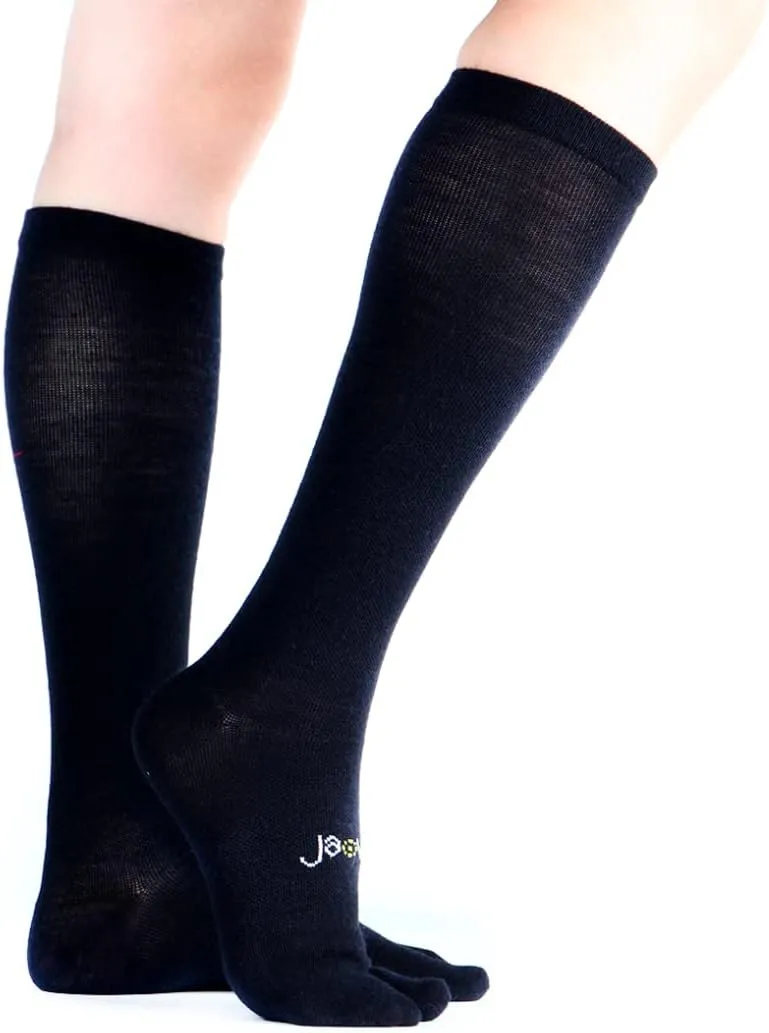 ja vie JAVIE Comfy Flip Flop Tabi Socks 76% Merino Wool Compression Socks for Women & Men Split Toe Socks