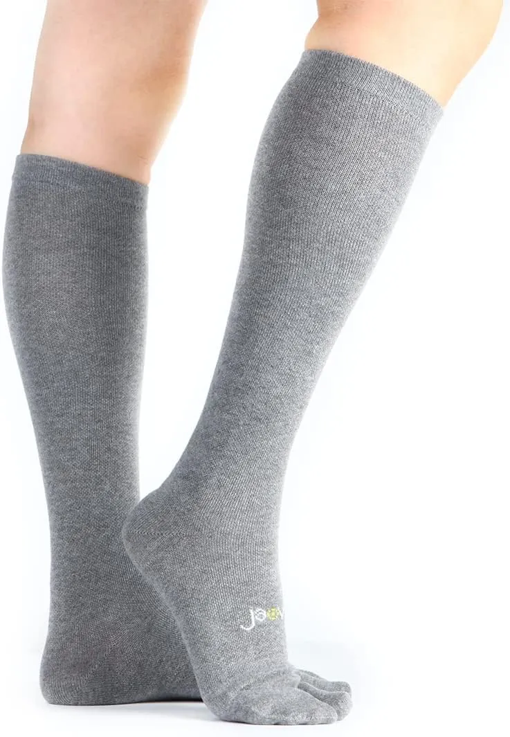 Ja Vie JAVIE Cotton Flip Flop Socks - Comfy Split Toe Tabi Socks With Graduated Compression (15-20mmHg) for Women & Men
