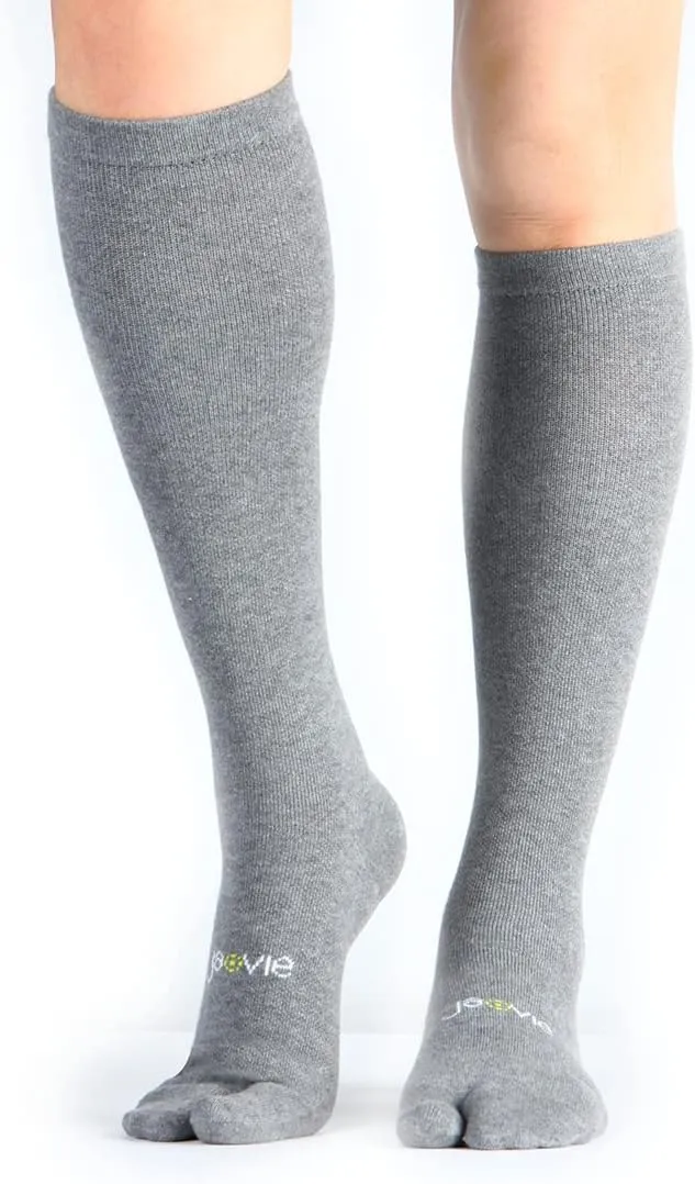 Ja Vie JAVIE Cotton Flip Flop Socks - Comfy Split Toe Tabi Socks With Graduated Compression (15-20mmHg) for Women & Men