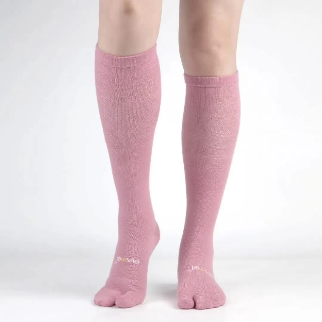 Ja Vie JAVIE Cotton Flip Flop Socks - Comfy Split Toe Tabi With Graduated Compression (15-20mmHg) for Women & Men
