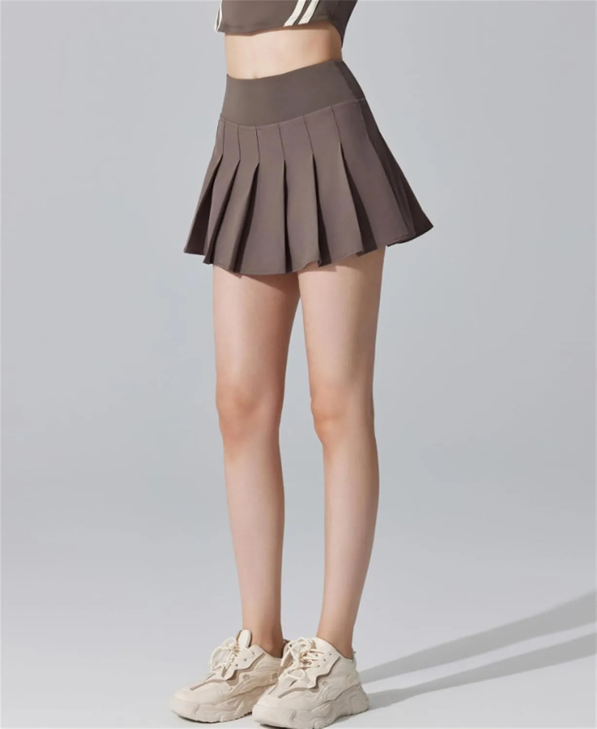 Joe Wenko Womens Pleated Tennis Skirt with Shorts High Waisted Golf Athletic Skort Mini Skirt with Pockets