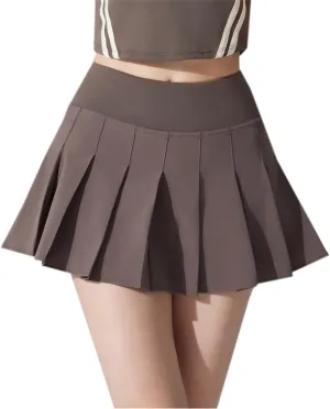 Joe Wenko Womens Pleated Tennis Skirt with Shorts High Waisted Golf Athletic Skort Mini Skirt with Pockets