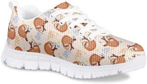 Judtueit Hipie Flower Kids Trainers School Shoes, Girls Low-Top Tennis Shoes, Teen Autumn/Winter Sneakers Hiking Shoes