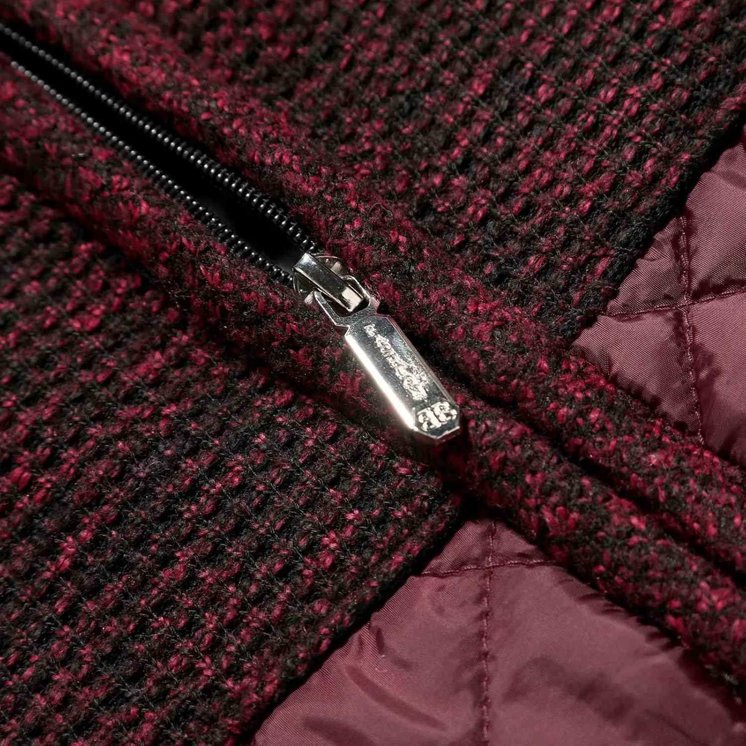 LCMTWX Coats for Men Cottonpadded Jacket Stand Collar Knitted Splice Sweater Coat Casual Men's Thicken Warm Winter Coat