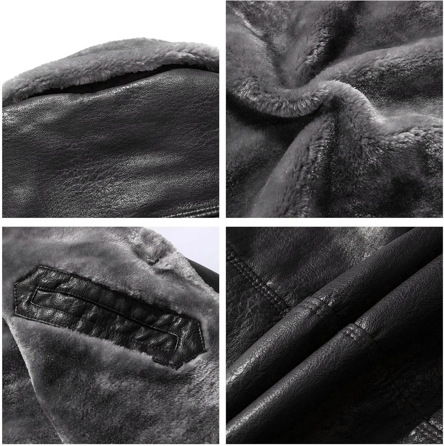 LCMTWX Men's Thick Thermal Winter Jacket Stand Collar Knitted Splice Sweater Coat Casual Cardigan Stylish Mens Puffer