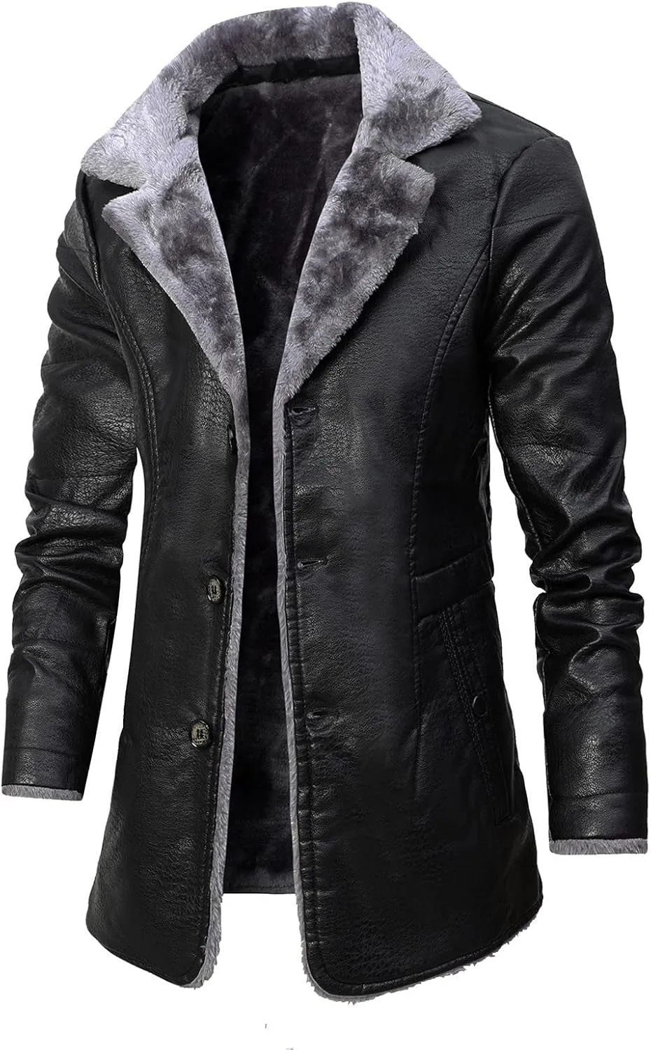 LCMTWX Men's Thick Thermal Winter Jacket Stand Collar Knitted Splice Sweater Coat Casual Cardigan Stylish Mens Puffer