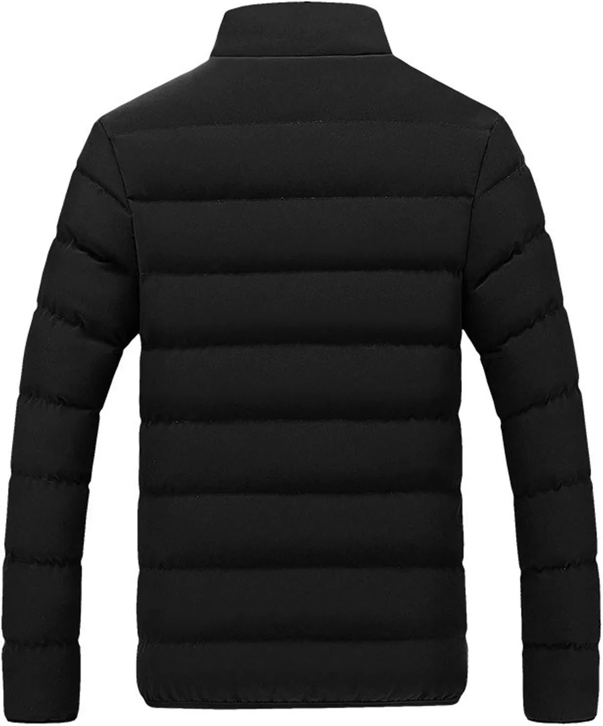 LCMTWX Men's Thick Thermal Winter Jacket Stand Collar Knitted Splice Sweater Coat Casual Cardigan Stylish Mens Puffer
