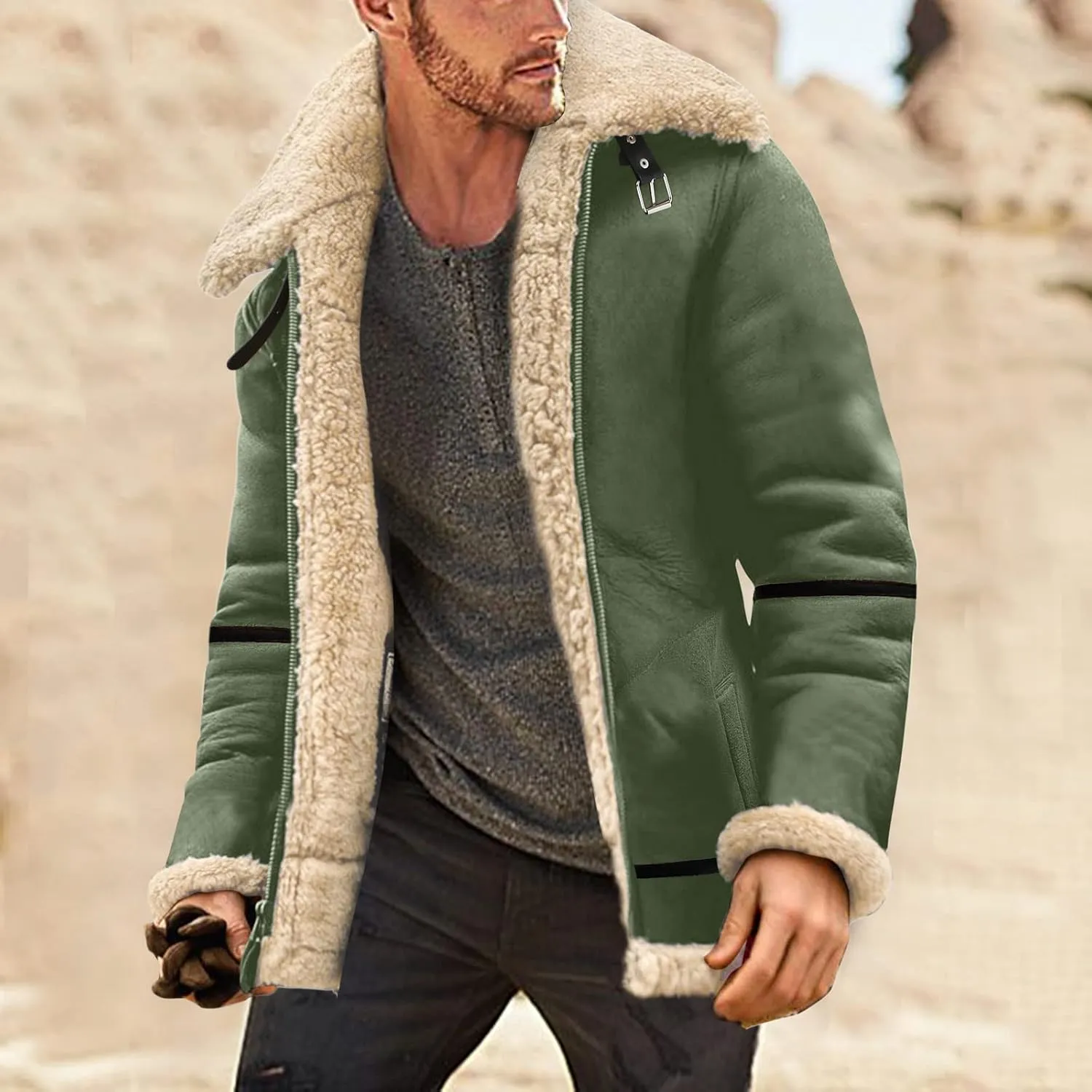 LCMTWX Mens Winter Coats Jacket Stand Collar Knitted Splice Sweater Coat Casual Cardigan Stylish Outwear Mens Coats
