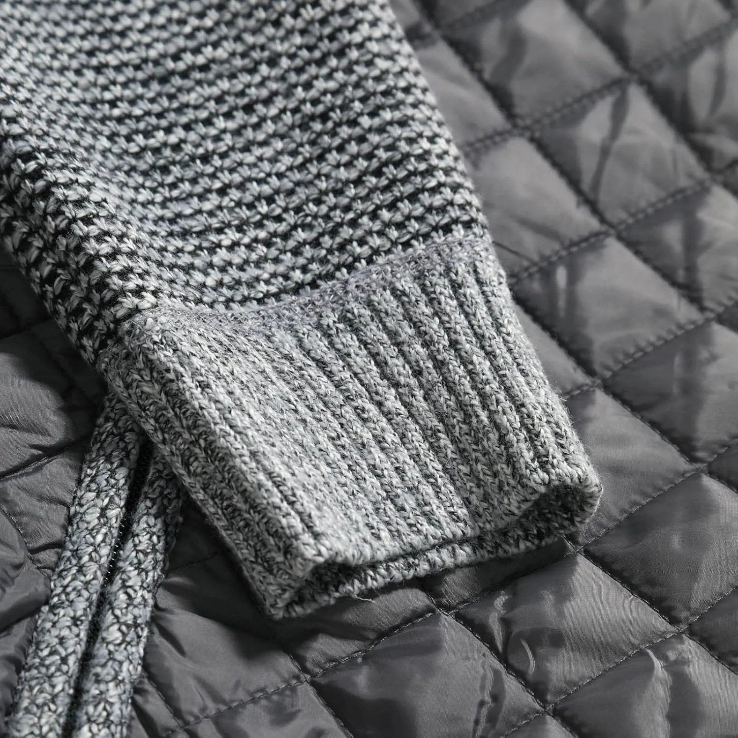 LCMTWX Mens Winter Coats Jacket Stand Collar Knitted Splice Sweater Coat Casual Cardigan Stylish Outwear Mens Coats