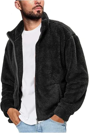 LCMTWX Mens Winter Coats Jacket Stand Collar Knitted Splice Sweater Coat Casual Cardigan Stylish Outwear Mens Coats