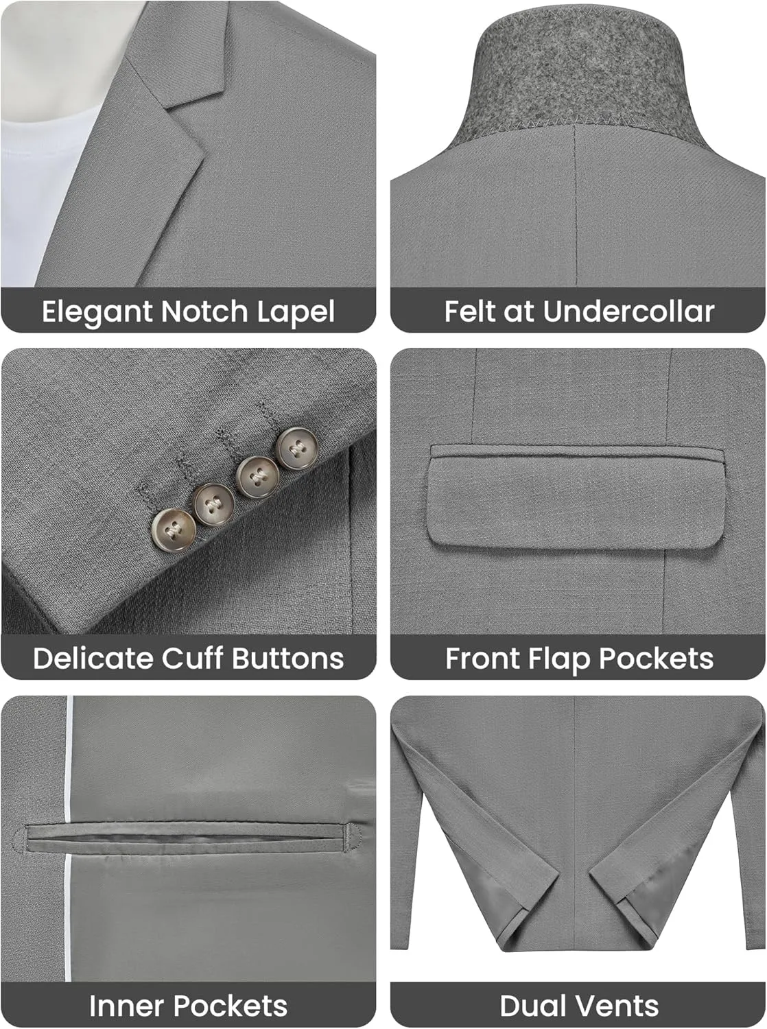 MAGE MALE Men's 2 Piece Linen Suits Set Casual Lightweight Blazer Jacket and Pants for Wedding Business Prom