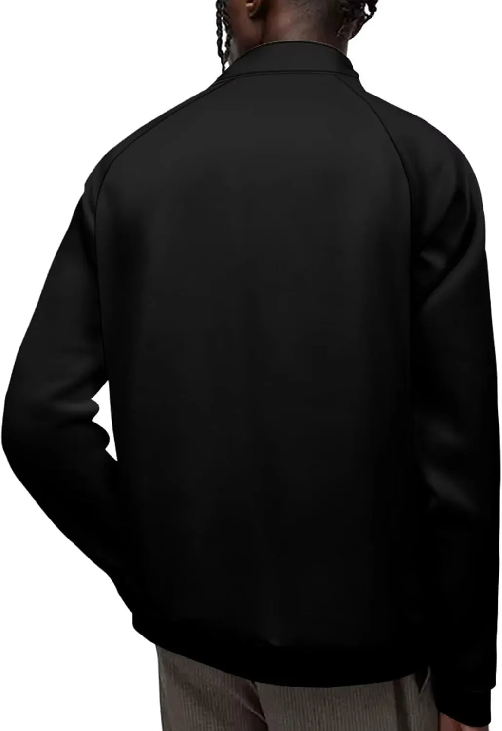 Mens Casual Jacket Long Sleeve Zipper Sweatshirt Loose Fit Stand Collar Hoodie Coat Winter Outfit Comfy Streetwear