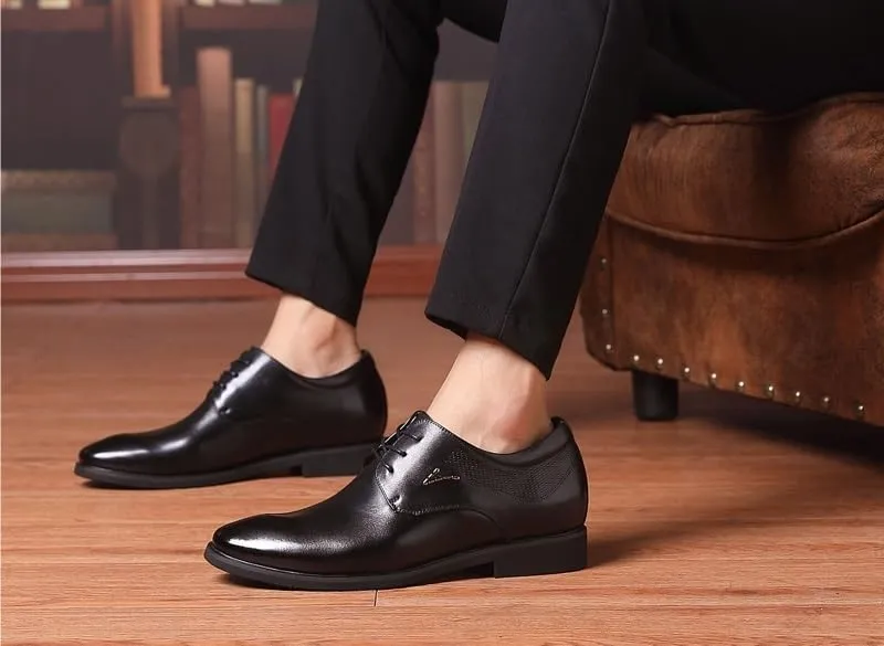 Mens Fashion Oxford Shoes Leather Dress Shoes Modern Business Casual Shoes for Office Party Wedding(7)