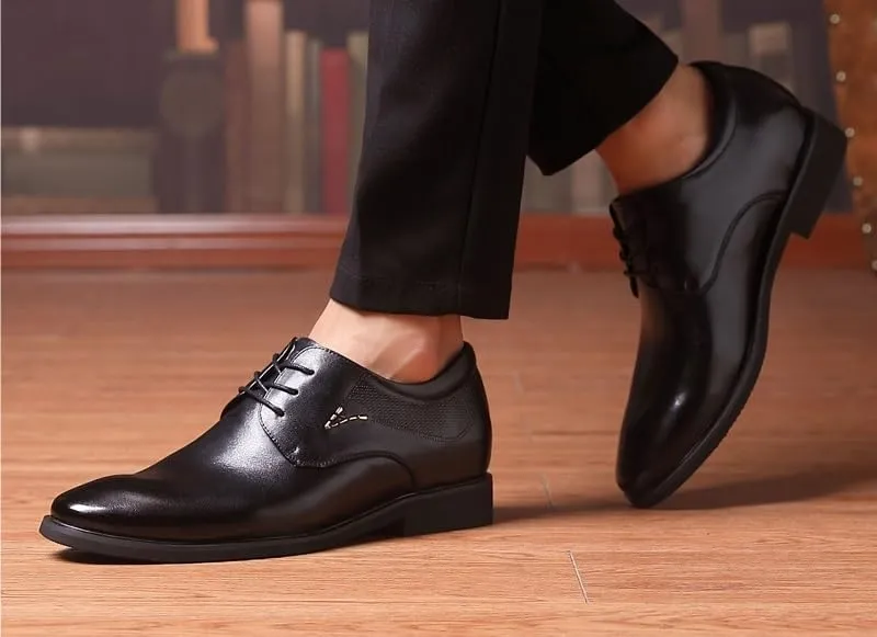 Mens Fashion Oxford Shoes Leather Dress Shoes Modern Business Casual Shoes for Office Party Wedding(7)