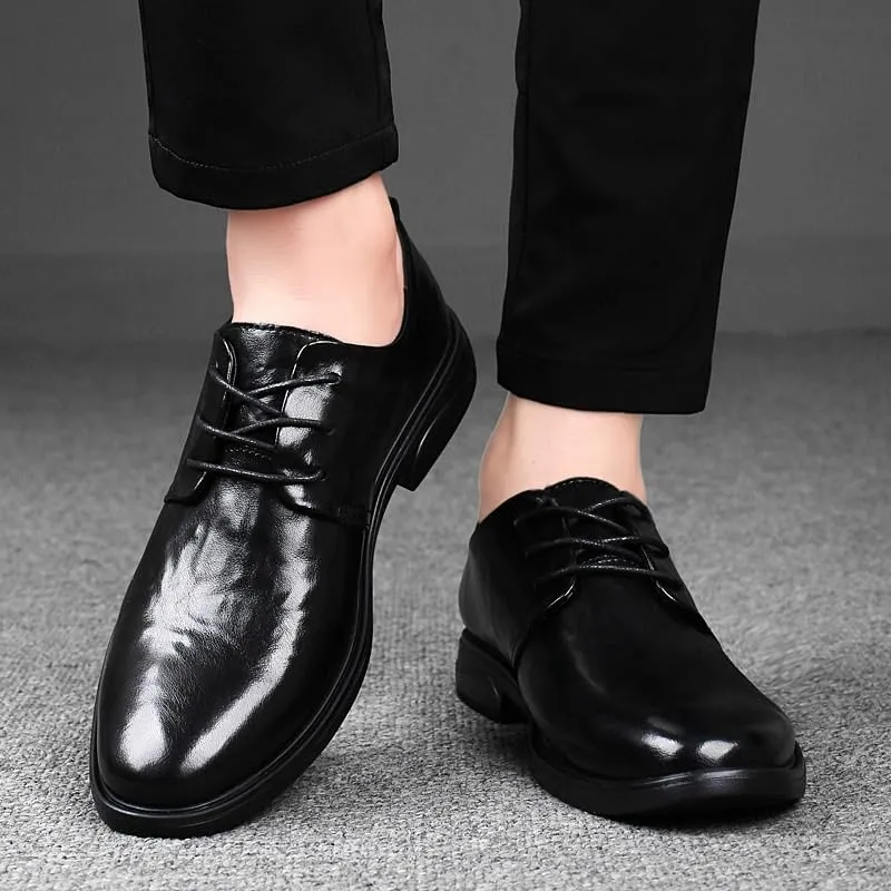 Mens High Gloss Oxford Shoes Patent Leather Dress Shoes Shiny Formal Shoes for Tuxedo Business Wedding(9.5)