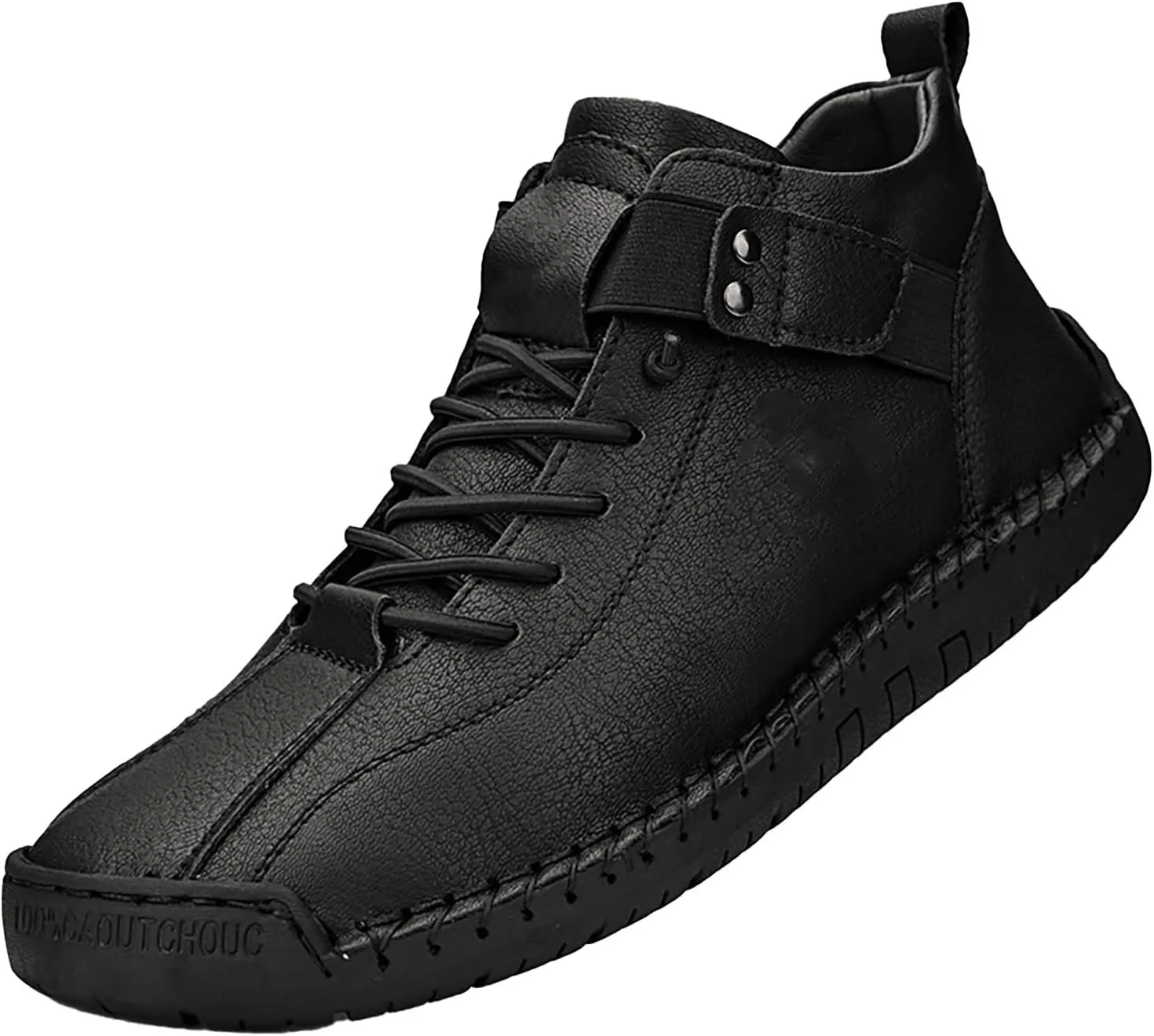 Mens High Top Sneakers Solid Color Lace-up Casual Breathable Soft Walking Running Shoes Comfortable Tennis Shoes Flat Bottom Non Slip Summer Spring Mens Shoe