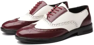 Men's Leather Brogues Dress Shoes, Men Big Size Fashion Wedding Party Men Dress Shoes Italian Designer Male Drivng Formal Shoes Lace Up Men Oxfords