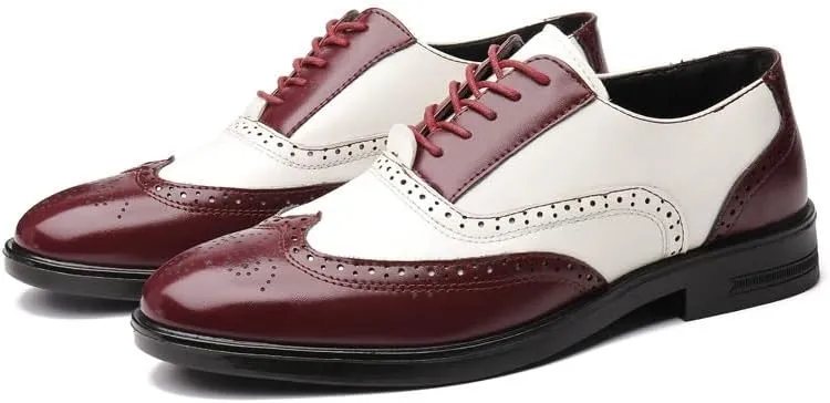 Men's Leather Brogues Dress Shoes, Men Big Size Fashion Wedding Party Men Dress Shoes Italian Designer Male Drivng Formal Shoes Lace Up Men Oxfords