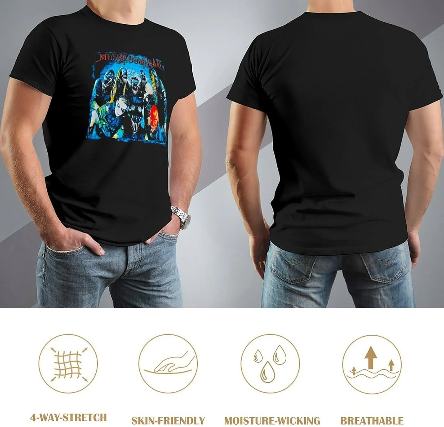 Men's T Shirt Cotton Short-Sleeve Printed Shirts Round Neck Fashion Graphic Classic Tee Shirts