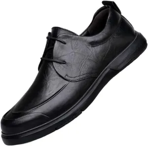 Mens Wedding Oxford Shoes Leather Dress Shoes Formal Tuxedo Shoes for Groom Party Shiny Black(9)