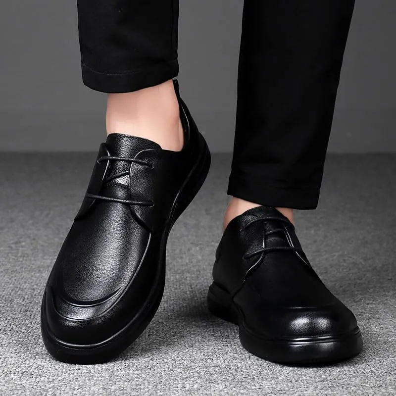 Mens Wedding Oxford Shoes Leather Dress Shoes Formal Tuxedo Shoes for Groom Party Shiny Black(9)