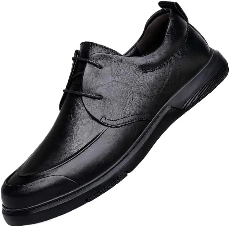 Mens Wedding Oxford Shoes Leather Dress Shoes Formal Tuxedo Shoes for Groom Party Shiny Black(9)