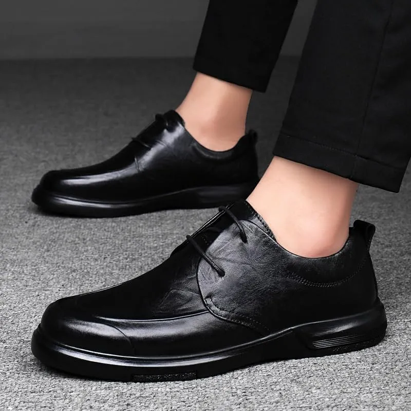 Mens Wedding Oxford Shoes Leather Dress Shoes Formal Tuxedo Shoes for Groom Party Shiny Black(9)