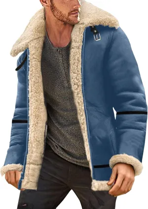 Men's Winter Jacket Windproof Coat Leisure Plus Size Hat Zip Pocket Cotton-Padded Warm Soft Hooded Jacket Coats