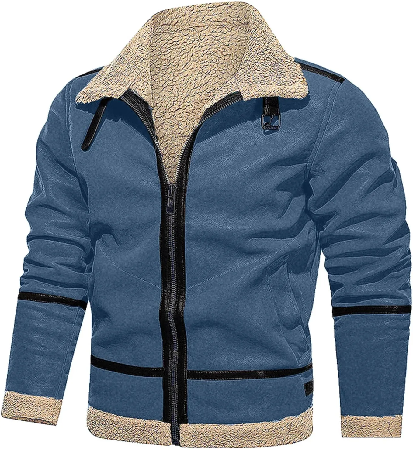 Men's Winter Jacket Windproof Coat Leisure Plus Size Hat Zip Pocket Cotton-Padded Warm Soft Hooded Jacket Coats