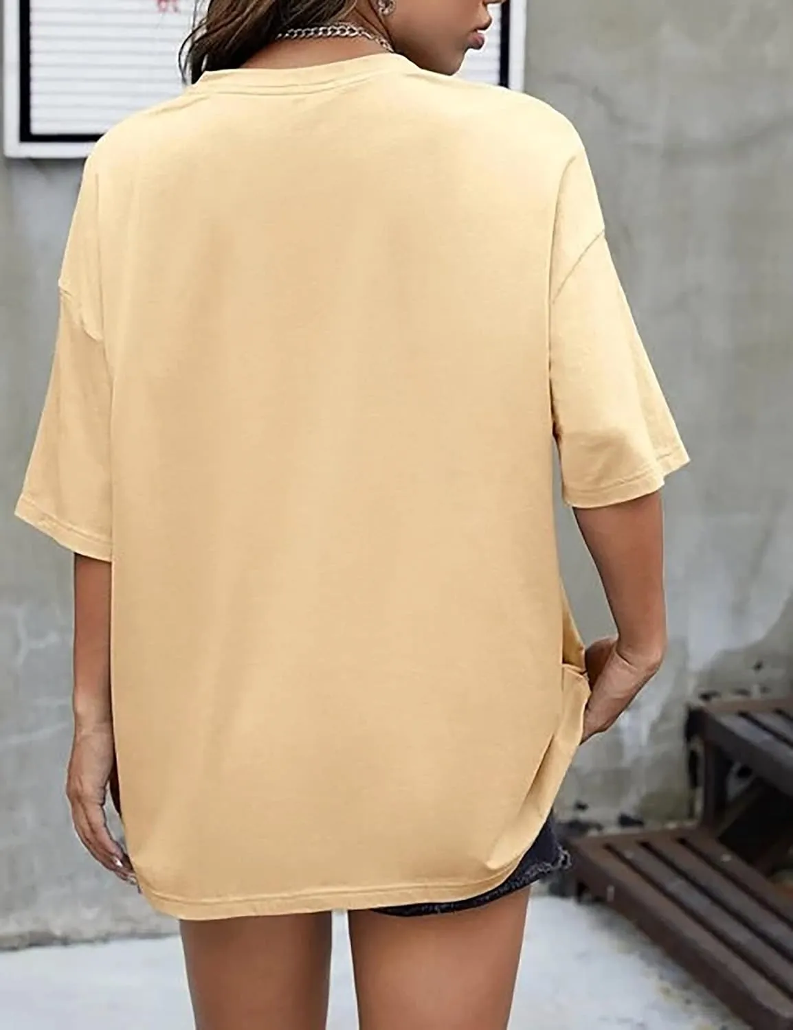 MISSACTIVER Women’s Oversized Graphic Print T-Shirt Cartoon Drop Shoulder Short Sleeve Casual Graphics Tee Shirt