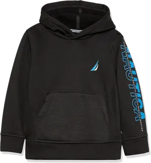 Nautica Boys' Long Sleeve Fleece Pullover Hoodie, Comfortable, Relaxed Fit