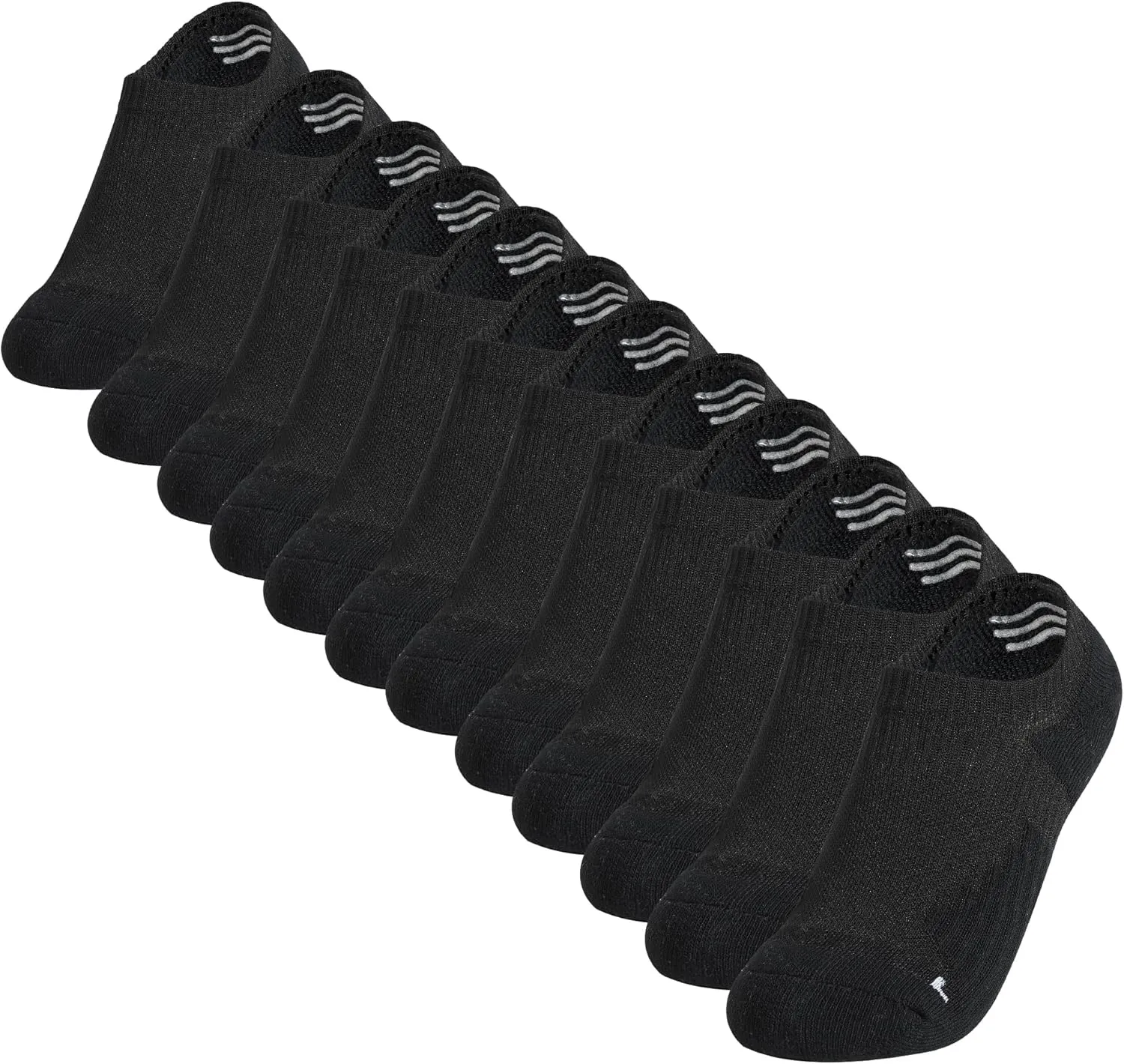 No Show Ankle Cushioned Socks, Non Slip Cotton Invisible Sock for Men & Women, Socks for Running, Outdoor (12-Packs)