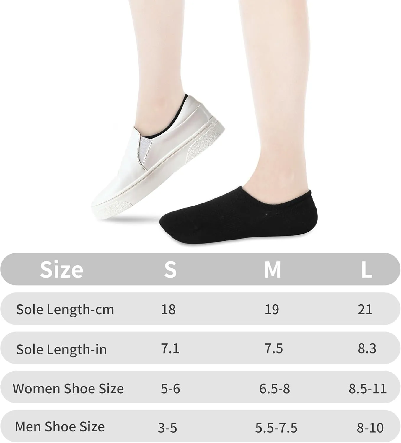 No Show Socks for Womens, Low Cut Non Slip Flat Boat Invisible Line Cushion Athletic Socks
