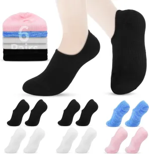 No Show Socks for Womens,Low Cut Ankle Socks,Non Slip Flat Boat Invisible Liner Socks