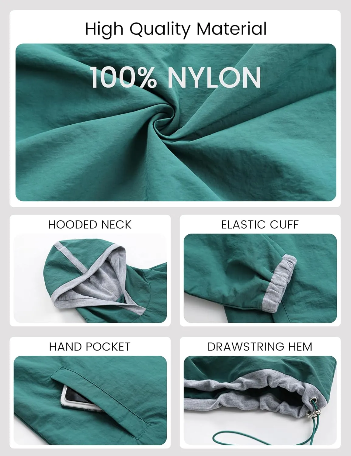 Omoone Womens Casual Hoodie Long Sleeve Cropped Lightweight Pullover Fall Sweatshirt Track Jackets