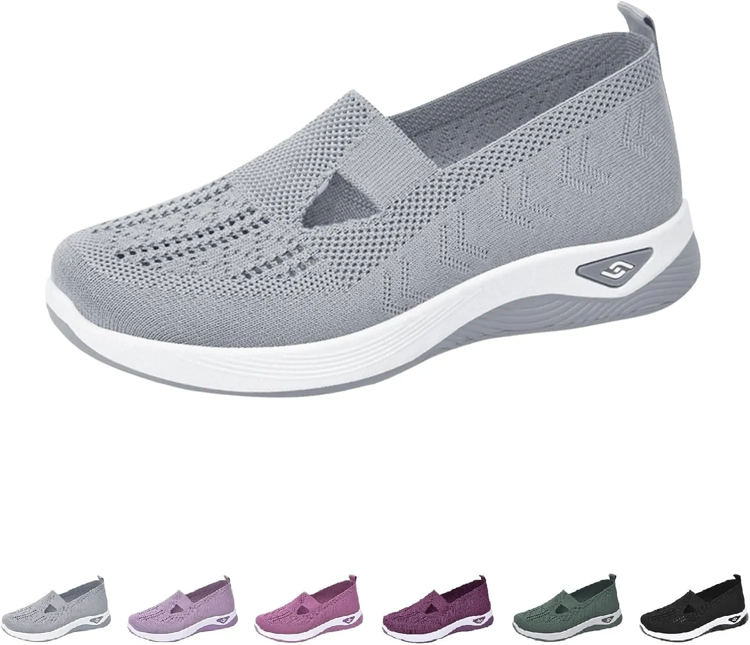Orthopedic Shoes for Women 2024 Woven Slip on Walking Shoes Arch Support Diabetic Breathable Soft Shoes Lightweight Sneakers