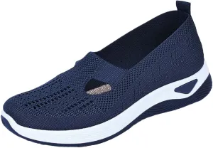 Orthopedic Shoes for Women 2025 New Women's Woven Non Slip Work Shoes Women Wide Feet Casual Slip On Shoes Black Platform Sneaker Slip On Tennis Shoe White Loafers