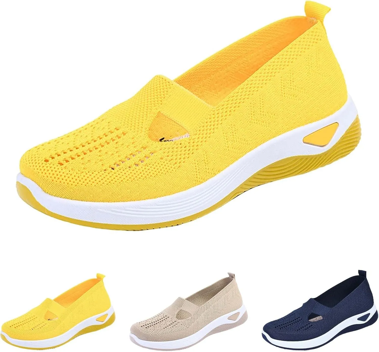 Orthopedic Shoes for Women Breathable Soft Slip On Non Slip Work Shoes Women Mesh Casual Shoes for Fall Women Shoes Sneakers Slip On Tennis Shoe Cross Trainer Shoe