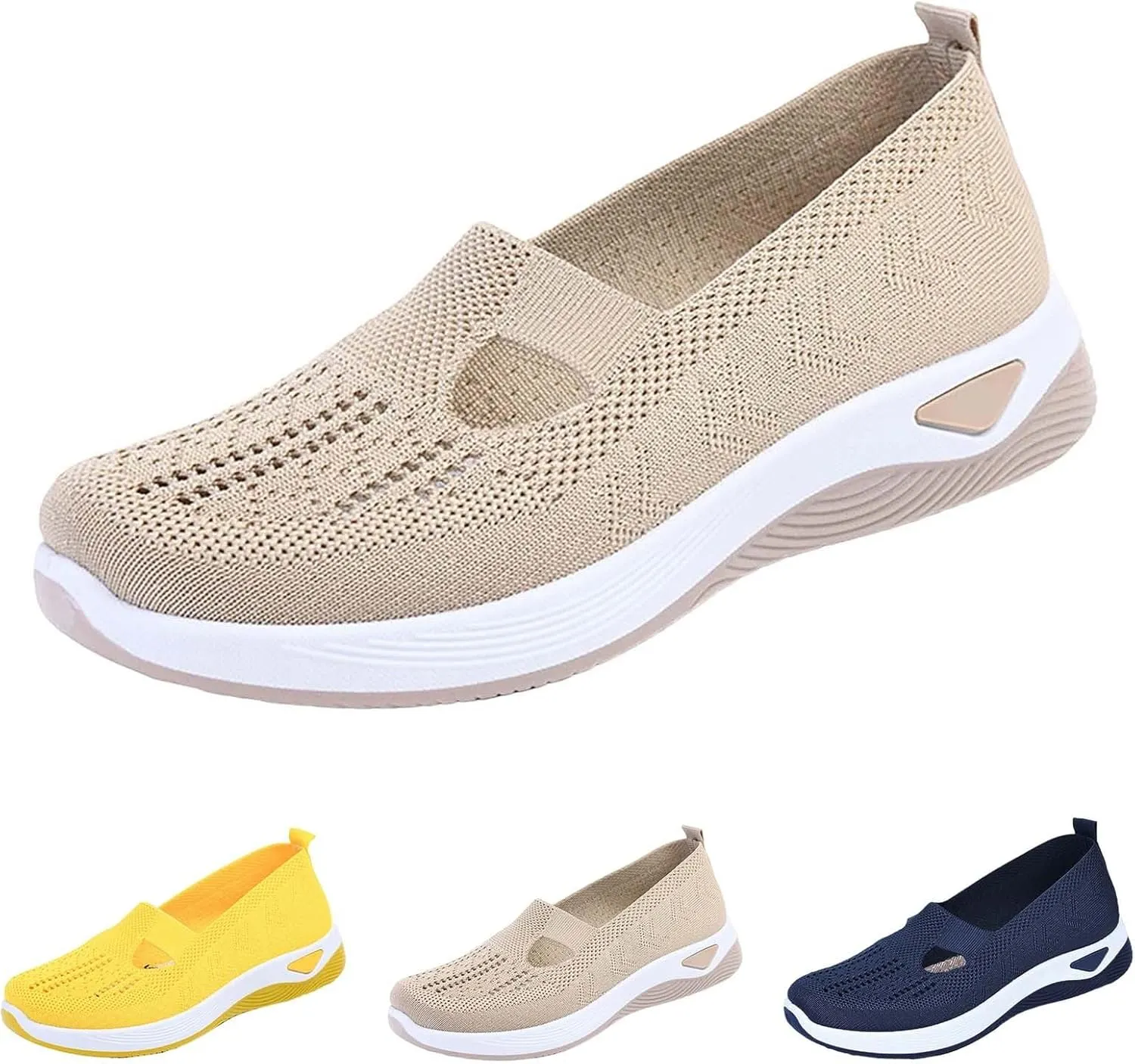 Orthopedic Shoes for Women Breathable Soft Slip On Non Slip Work Shoes Women Mesh Casual Shoes for Fall Women Shoes Sneakers Slip On Tennis Shoe Cross Trainer Shoe