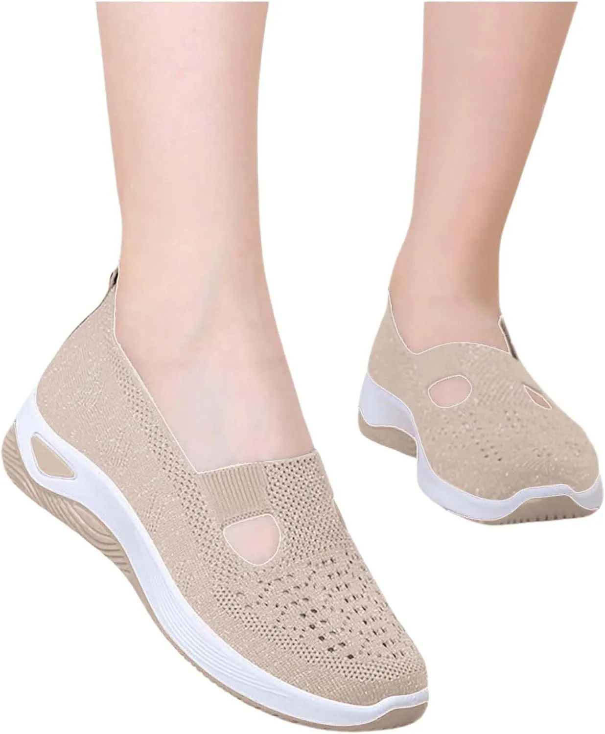 Orthopedic Shoes for Women Breathable Soft Slip On Non Slip Work Shoes Women Mesh Casual Shoes for Fall Women Shoes Sneakers Slip On Tennis Shoe Cross Trainer Shoe