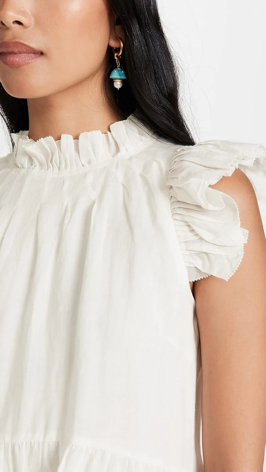 Sea Women's Tier Waverly Flutter Sleeve Dress
